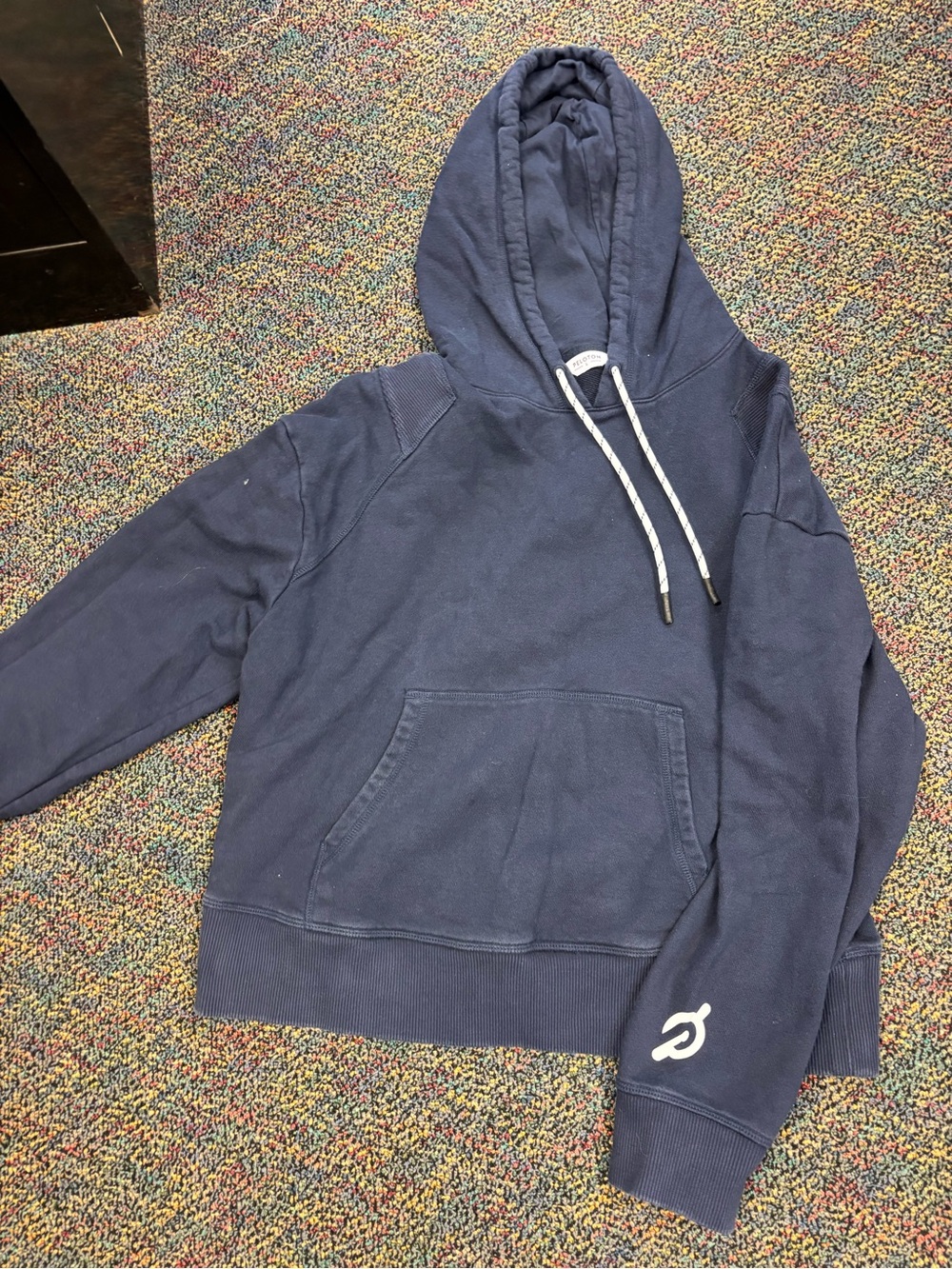 Peloton Woman’s Navy Crewneck Hoodie with Logo Detail